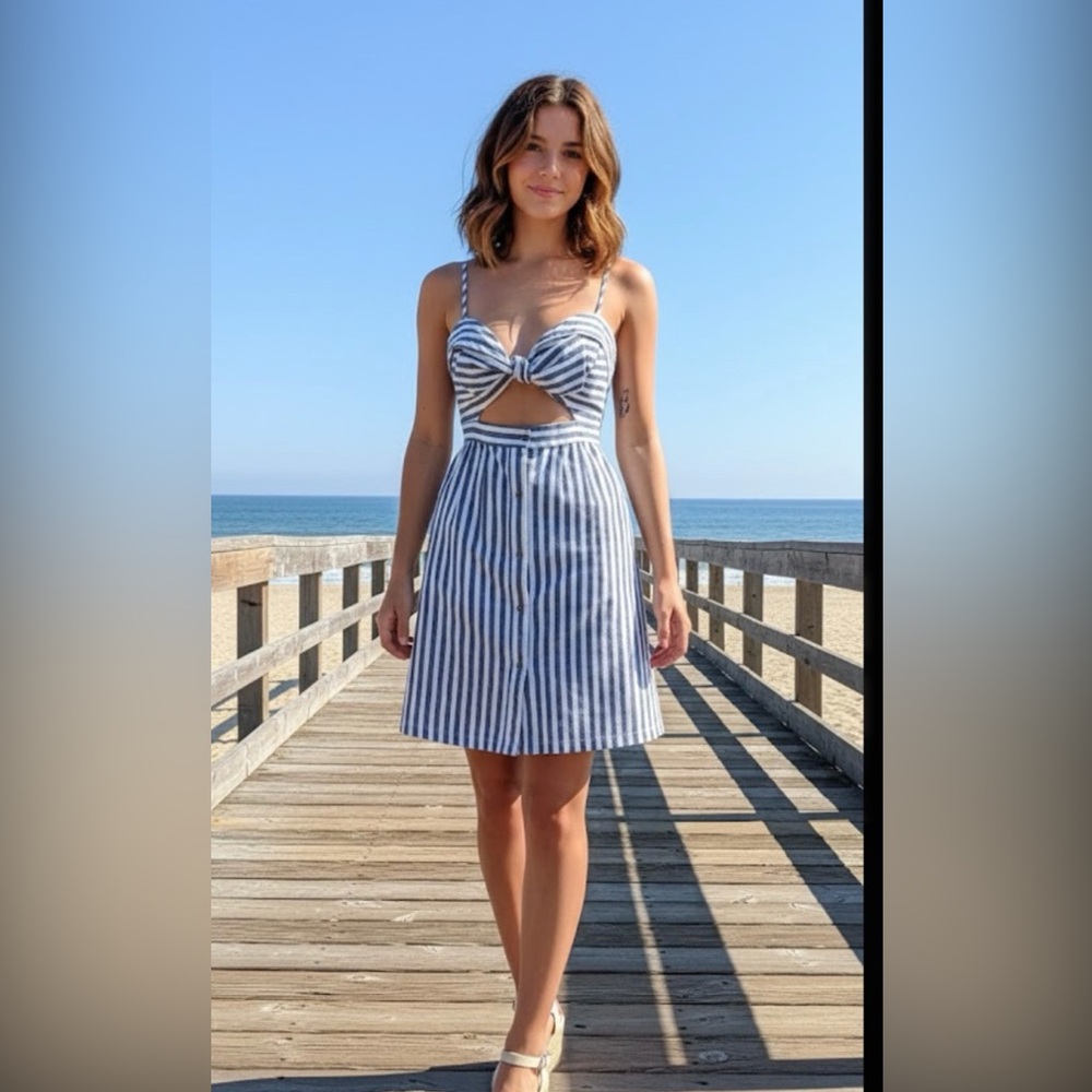 L'ATISTE - Striped Spring Summer Dress M